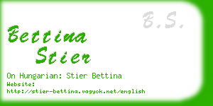 bettina stier business card